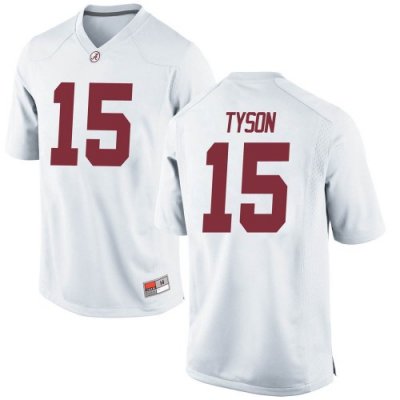 Men's Alabama Crimson Tide #15 Paul Tyson White Replica NCAA College Football Jersey 2403ZGOO7